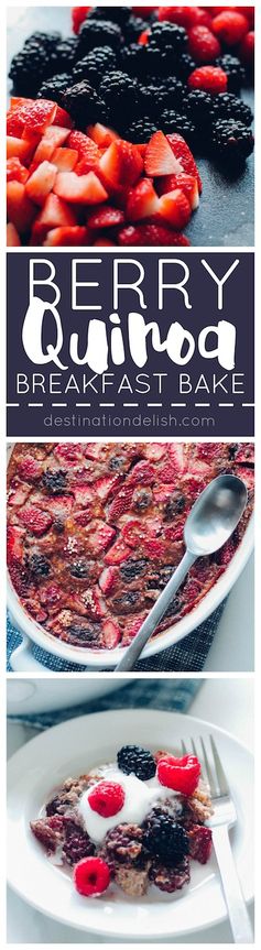 Banana Berry Quinoa Breakfast Bake