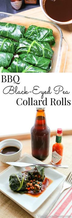 BBQ Black Eyed Pea Collard Rolls