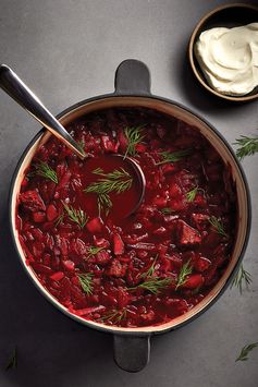 Beef and beet borscht