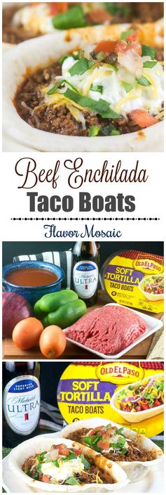 Beef Enchilada Taco Boats