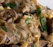 Beef Stroganoff with Mushroom (for Atkins Diet Phase 1