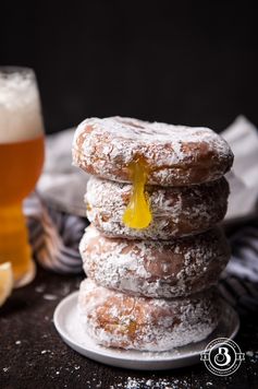 Beer Doughnuts with IPA Lemon Curd