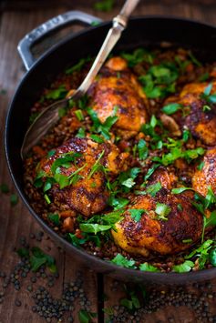 Berbere Chicken with Ethiopian Lentils