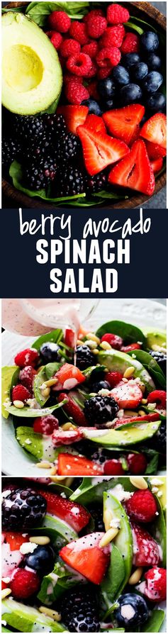 Berry Avocado Salad with Creamy Raspberry Poppyseed Dressing