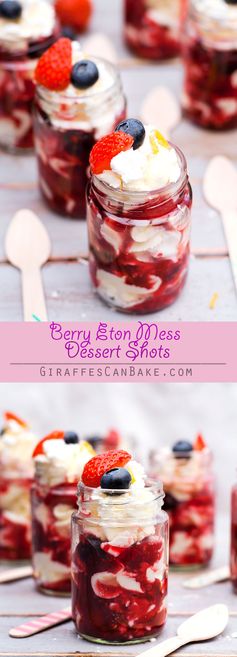 Berry Eton Mess Dessert Shots