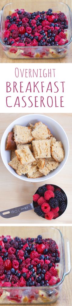 Berry Overnight Breakfast Casserole – 5 Ingredients