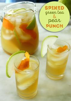 Big Batch Green Tea, Vodka and Pear Punch