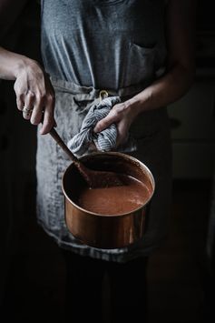 Blackberry chocolate truffle ice cream