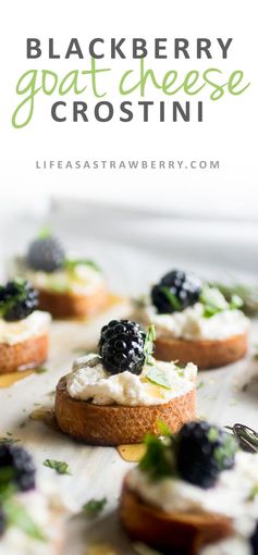 Blackberry Goat Cheese Crostini