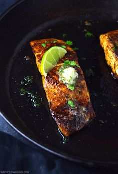 Blackened Salmon with Cilantro Lime Butter