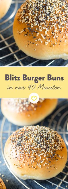 Blitz Burger Buns – in nur 40 Minuten zum perfekten Burgerbrötchen