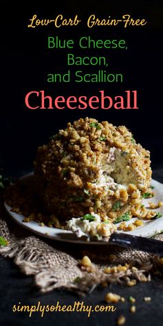 Blue Cheese, Bacon, and Scallion Cheeseball