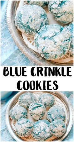 Blue Crinkle Cookies