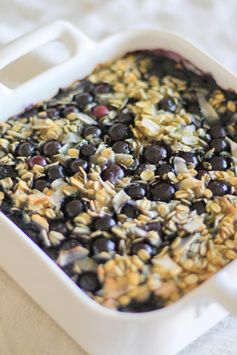 Blueberry Baked Oatmeal (Dairy-Free & Gluten-Free