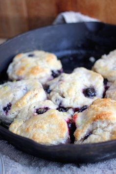 Blueberry Buttermilk Biscuits with Lemon Glaze