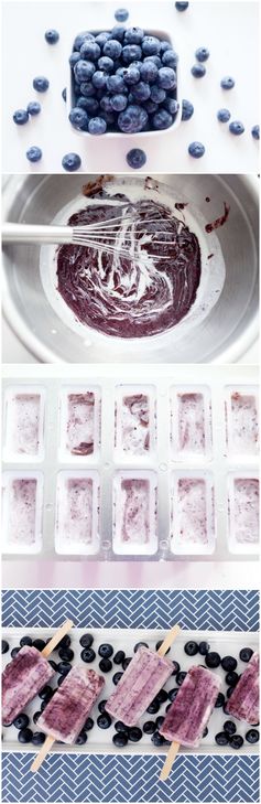 Blueberry Coconut Protein Pops