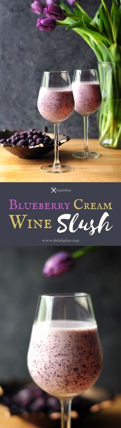 Blueberry Cream Wine Slush