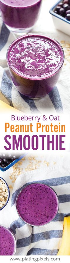 Blueberry Peanut Protein Smoothie