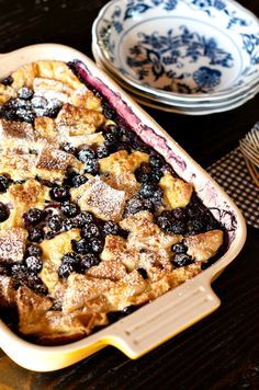 Blueberry Salted Caramel French Toast Casserole