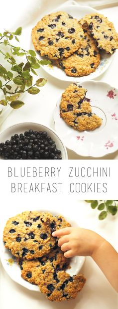 Blueberry zucchini breakfast cookies