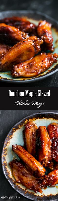 Bourbon Maple Glazed Chicken Wings