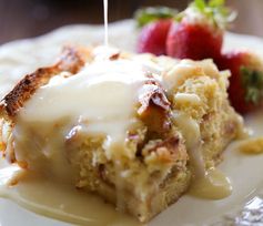 Bread Pudding with Vanilla Cream Sauce