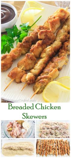 Breaded Chicken Skewers