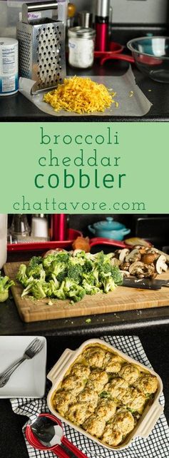 Broccoli-Cheddar Cobbler