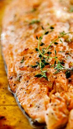 Broiled Salmon with Honey and Garlic
