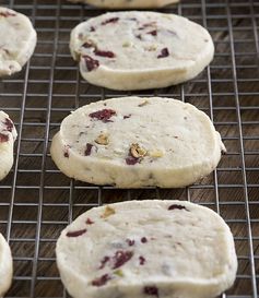 Brown Butter Cranberry and Pistachio Icebox Cookies