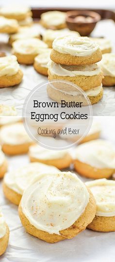 Brown Butter Eggnog Cookies