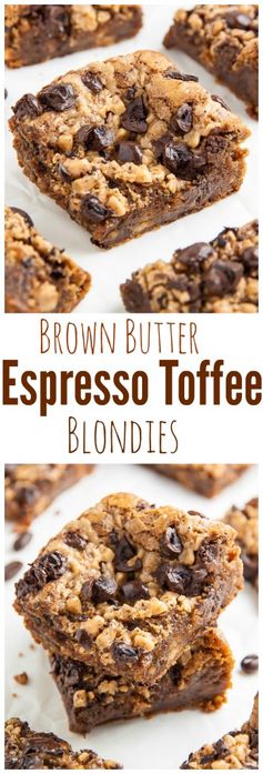 Brown Butter Espresso Toffee Blondies