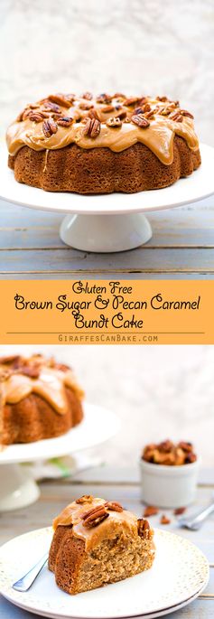 Brown Sugar and Pecan Caramel Bundt Cake (Gluten Free