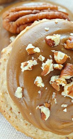 Brown Sugar Pecan Cookies with Brown Sugar Frosting