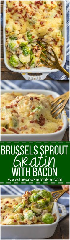 Brussels Sprout Gratin with Bacon