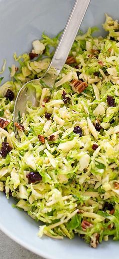 Brussels Sprout Salad with Smoked Gouda, Pecans, and Dried Cherries