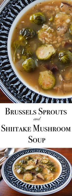 Brussels Sprouts and Shiitake Mushroom Soup