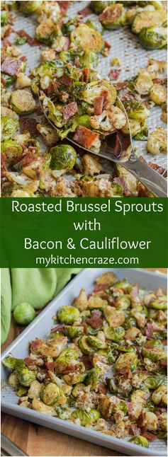 Brussels Sprouts with Bacon and Cauliflower