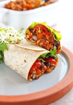 Burritos with Spanish Rice and Black Beans