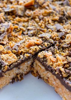 Butterfinger Rice Krispy Treats