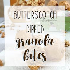 Butterscotch Dipped Granola Bites