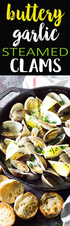 Buttery Garlic Steamed Clams