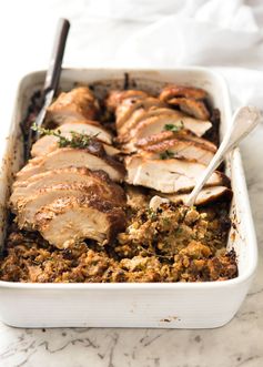 Cajun Baked Turkey Breast and Dressing (Stuffing