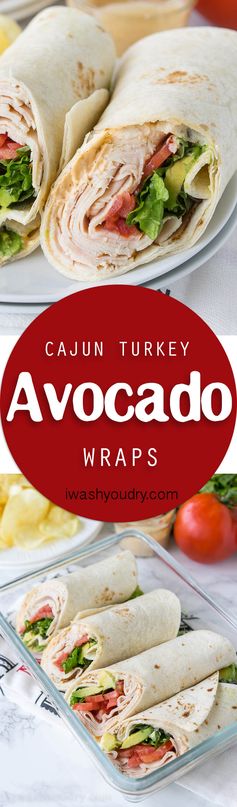 Cajun Turkey Avocado Wraps