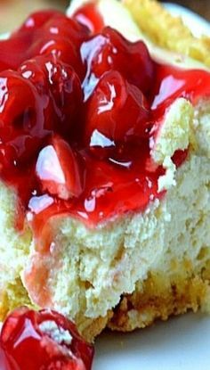 Cake Mix Cherry Cheesecake