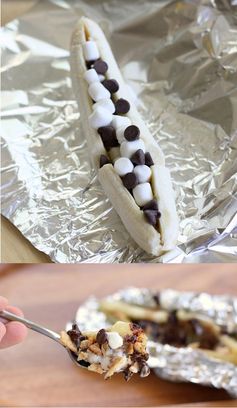 Campfire S’mores Banana Boats