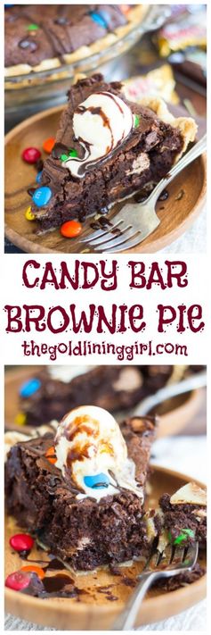 Candy Bar Brownie Pie