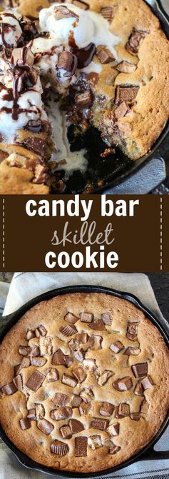 Candy Bar Skillet Cookie
