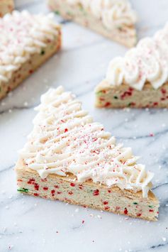 Candy Cane Crunch Funfetti Sugar Cookie Bars