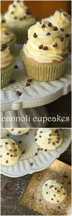 Cannoli Cupcakes ( recipe from Simply Beautiful Homemade Cakes